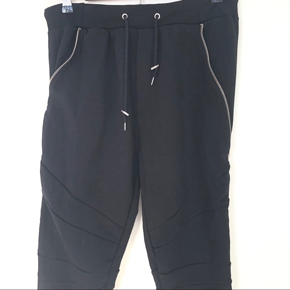 Zara Joggers with Pockets and Full Side Zips Black - Picture 5 of 7